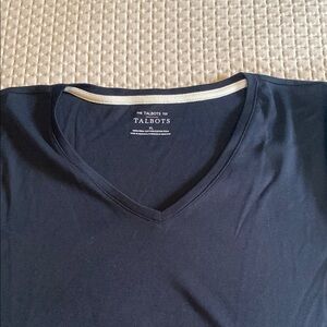 Talbots Navy V-Neck Tee